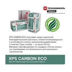 Пенополистирол экструдированный Технониколь XPS Карбон Эко 1180х580х100 мм, 1 шт