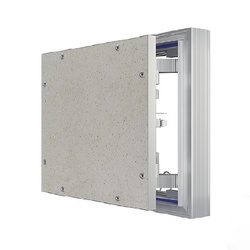 Люк ревизионный под плитку, распашной, алюминий, 500х400 мм