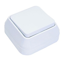 Выключатель о/у Makel 45101, 1 клавиша, б/инд, белый