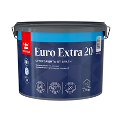 Краска для влажных помещений Tikkurila/Tikkivala Euro Extra 20 С полуматовая (9 л)