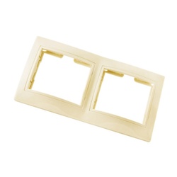 Рамка 2-х постовая Таймыр SQ1814-0126, горизонтальная, слоновая кость