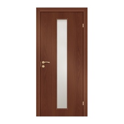 Полотно дверное OLOVI ламинир. Итальянский Орех 600х2000мм со стеклом L2