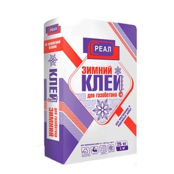 Клей для газобетона Реал зимний, 25 кг