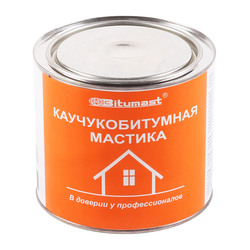 Мастика каучукобитумная Bitumast, металлическое ведро, 2 л