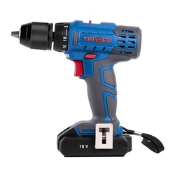 Дрель-шуруповерт Trigger 20103, 2 аккумулятора Li-ion (1,5Ач), 18V, 13 мм, 42 Нм, слайдер, кейс