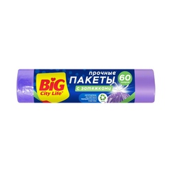 Мешки для мусора Big City Life с затяжками, 60 л (10 шт.)