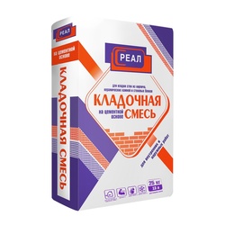 Кладочная смесь Реал, для кирпича и камня, 25 кг