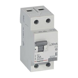 Устройство защитного отключения Legrand RX3, 25А, 30мА, тип АС, 2П