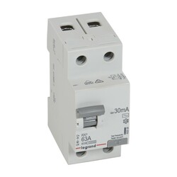Устройство защитного отключения Legrand RX3, 63А, 30мА, тип АС, 2П