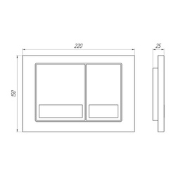 Клавиша механическая Ани-Пласт WP1210 для инсталляции WC1110, хром