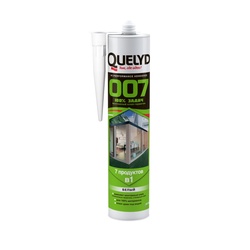 Клей-герметик Quelid 007, универсальный белый (290 мл)